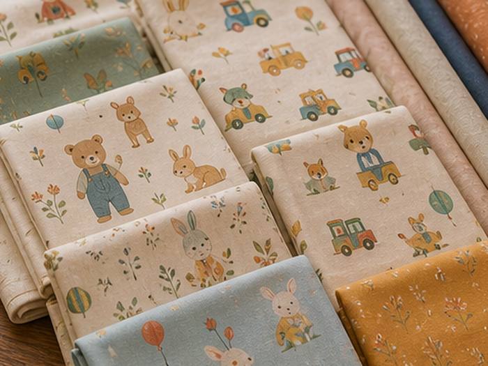 Estampat infantil — exemple de teixit