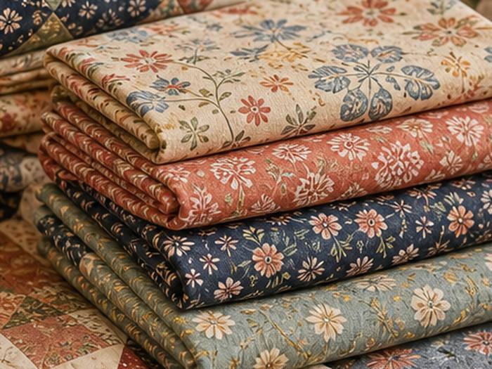 Estampat patchwork — exemple de teixit